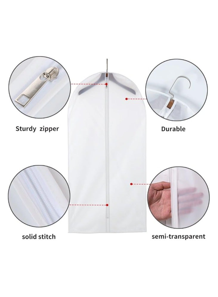 5 Pack Garment Bags for Storage with Zipper, Dust Proof Clothes Bag Dust Cover for Suit Dance Costumes Gown Dress（60*100cm） - Image 3