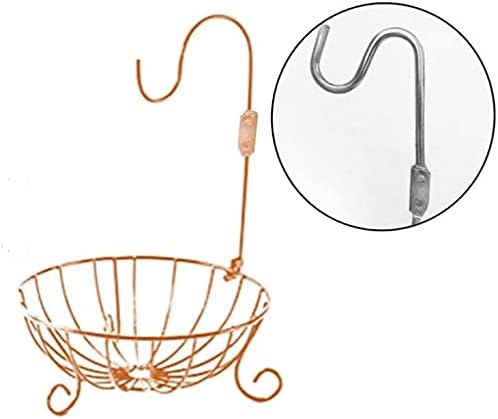 BaHoki Essentials Fruit Tree Bowl with Foldable Banana Hanger Wire Storage Basket CopperRose Gold - Image 1
