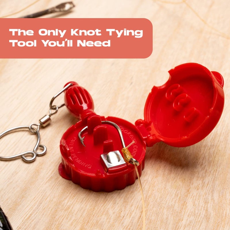 HOOK-EZE Fly Fishing Accessories - Knot Tying Tool for Tying Line to Hooks - Cool Gear and Equipment, Gadget to Tie Knots Quick and Easy - Stocking Stuffers & Fishing Gifts for Men - Orange - Image 5