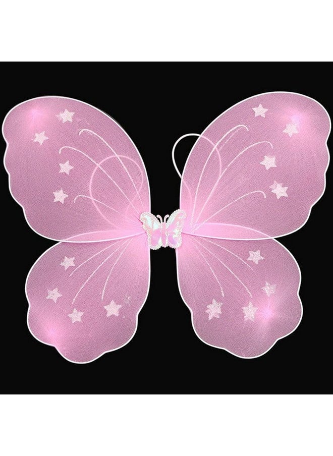 Funcart Funcart Light Pink Butterfly Wing Fairy Set(Wings,Head Band and Wand) for Baby Girl Angel Birthday Party (Light Pink Color), Birthday Girl/Birthday Princess  - Image 5