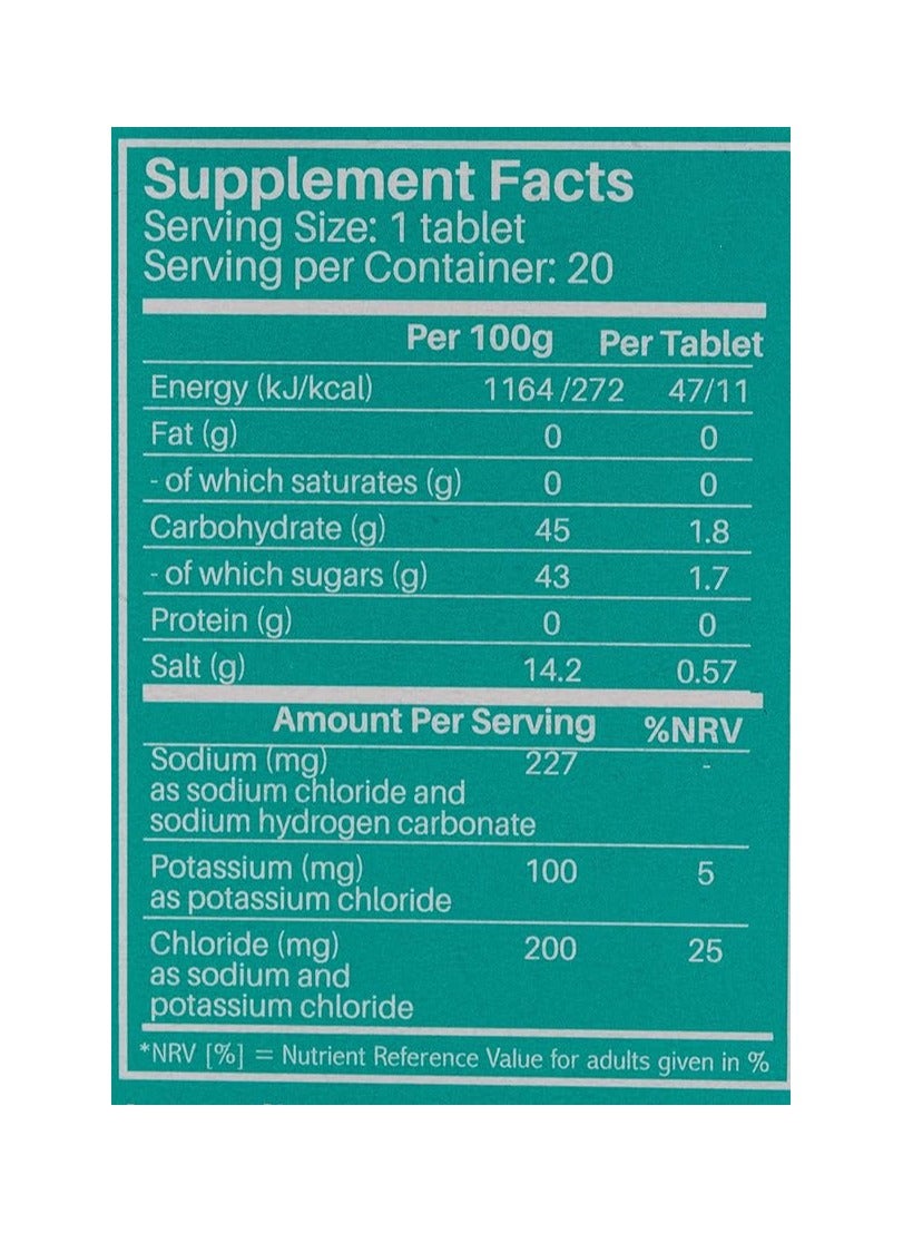Sunshine Nutrition Orange Rehydration Effervescent Tablets 20'S