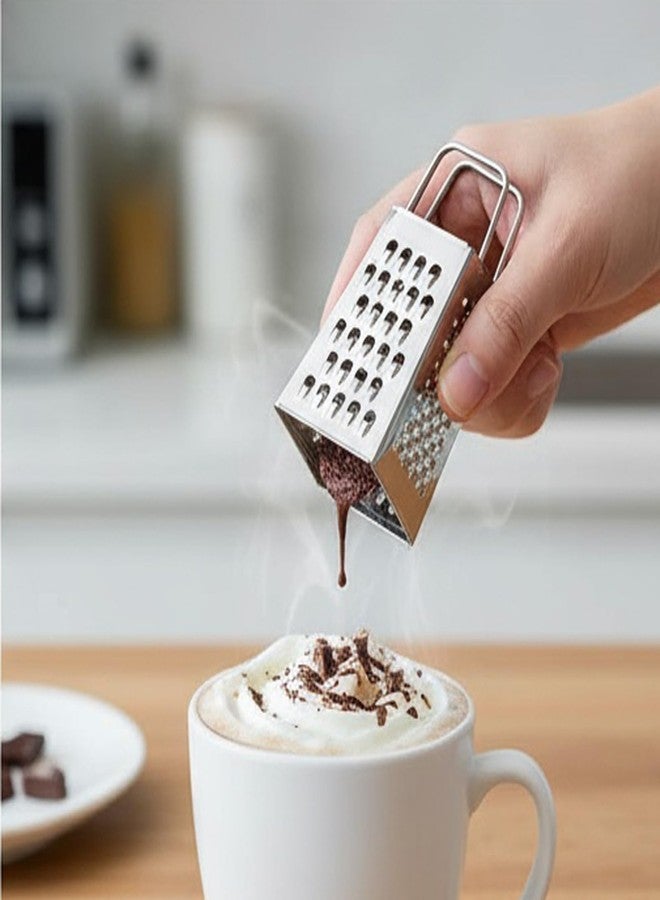 Dranvosk Mini Box Cheese Graters Set of 4,Stainless Steel Grater for Ginger,Garlic,Lemon, Potato,Chocolate,Vegetables(2.3 * 1.38inch) - Image 5