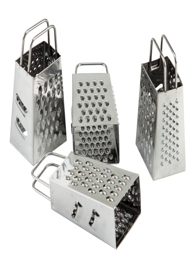 Dranvosk Mini Box Cheese Graters Set of 4,Stainless Steel Grater for Ginger,Garlic,Lemon, Potato,Chocolate,Vegetables(2.3 * 1.38inch) - Image 1