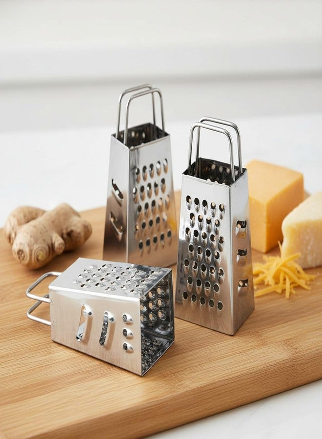 Dranvosk Mini Box Cheese Graters Set of 4,Stainless Steel Grater for Ginger,Garlic,Lemon, Potato,Chocolate,Vegetables(2.3 * 1.38inch) - Image 2