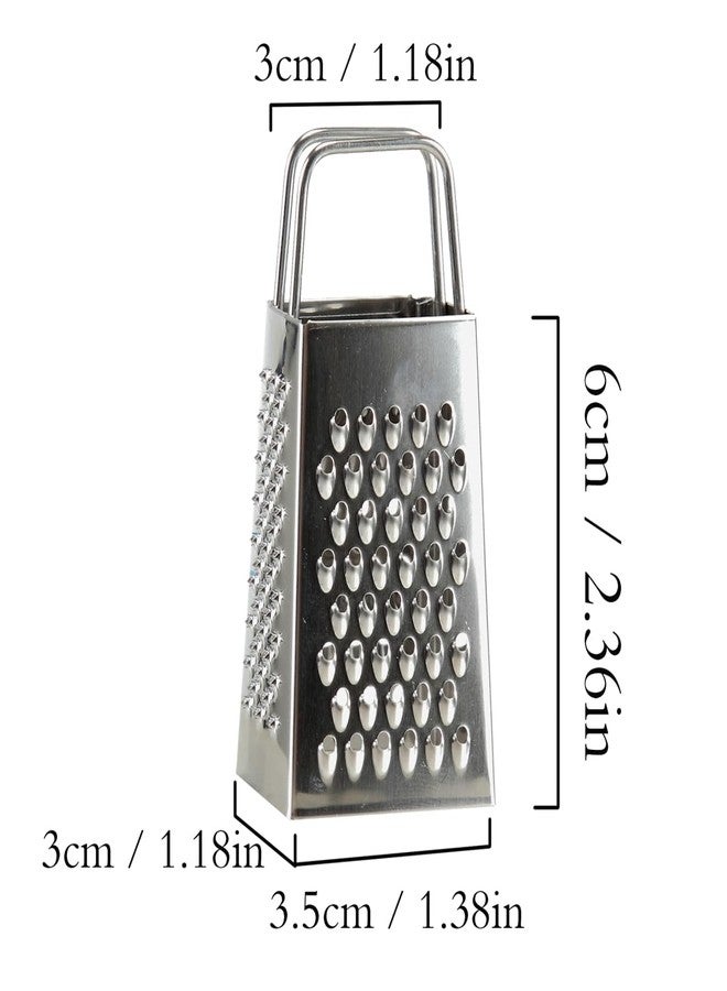 Dranvosk Mini Box Cheese Graters Set of 4,Stainless Steel Grater for Ginger,Garlic,Lemon, Potato,Chocolate,Vegetables(2.3 * 1.38inch) - Image 4
