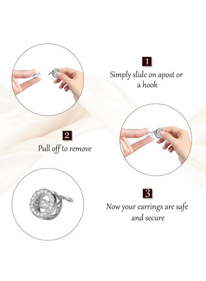 MAYCREATE Plastic 600Pcs Earring Backs For Ear Studs, 6 Styles Soft Clear Earring Clutch Stoppers, Hypoallergenic Locking Earring Accessories Replacement Kits For Hook Earrings - Image 4