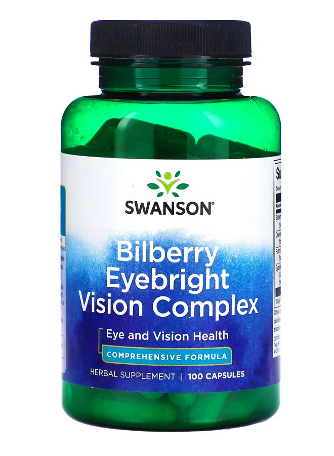 سوانسون مركب Bilberry Eyebright Vision ، 100 كبسولة