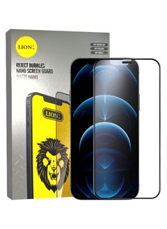 واقي شاشة نانو لآيفون 12/12 برو (iPhone 12/12 Pro) 11D مضاد للكسر و الخدش و بوضوح عالي UHD حماية قصوى للشاشة من الخدوش والكسر من Lion