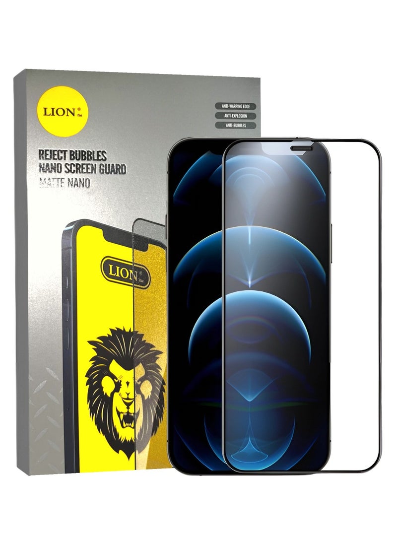 ليون - واقي شاشة نانو لآيفون 12/12 برو (iPhone 12/12 Pro) 11D مضاد للكسر و الخدش و بوضوح عالي UHD حماية قصوى للشاشة من الخدوش والكسر من Lion - Image 1