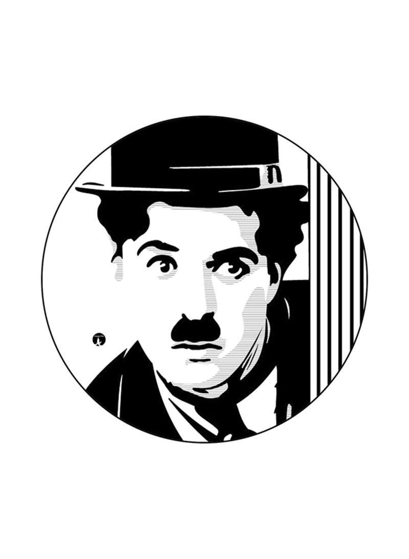 RKN Charlie Chaplin Printed Mouse Pad White/Black