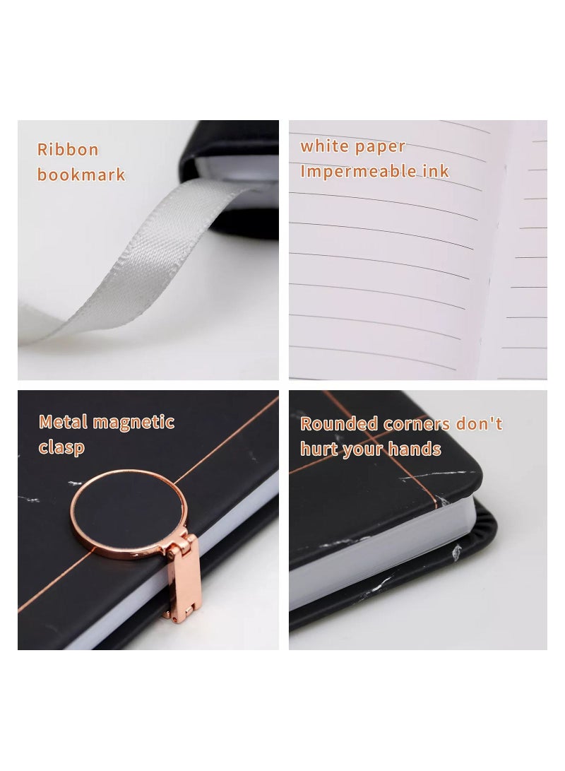 Generic Stylish Marble Notebook Pu leather Hard Cover Journal 192 lined Pages A5 Writing Pads Diary 80gsm Ruled Sheets Notepad  - Image 2