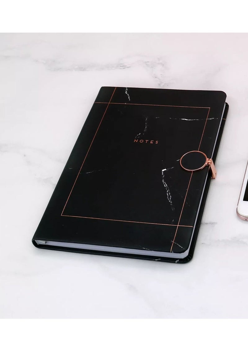 Generic Stylish Marble Notebook Pu leather Hard Cover Journal 192 lined Pages A5 Writing Pads Diary 80gsm Ruled Sheets Notepad  - Image 3