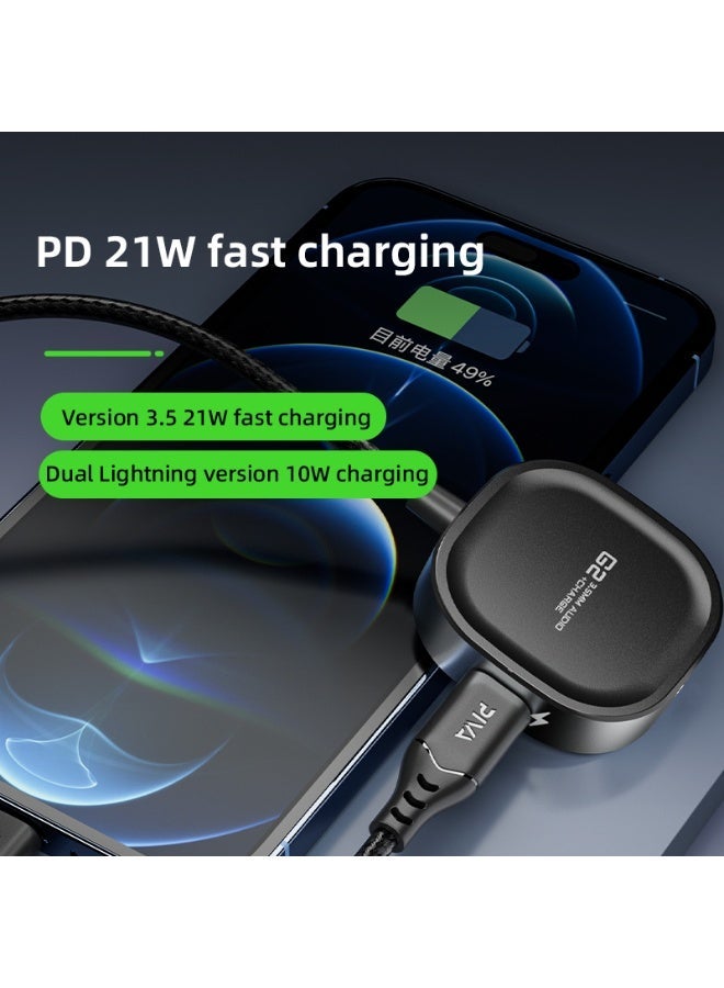 PIVA G2 iPhone AUX Lightning Converter Adapter Dongle – 3.5mm Headphone Jack with 21W Fast Charging, Lightweight Plug-and-Play Design, HD Clear Voice with Extra Bass, Zero Delay, Mic Supported, MFI-Certified Chipset – Compatible with iPhone 8, X, 11, 12, 13 & 14 Pro Max (Lightning + AUX) - Image 3