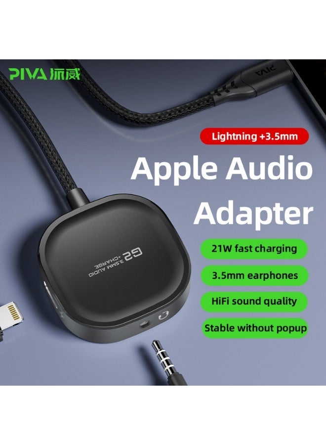 PIVA G2 iPhone AUX Lightning Converter Adapter Dongle – 3.5mm Headphone Jack with 21W Fast Charging, Lightweight Plug-and-Play Design, HD Clear Voice with Extra Bass, Zero Delay, Mic Supported, MFI-Certified Chipset – Compatible with iPhone 8, X, 11, 12, 13 & 14 Pro Max (Lightning + AUX) - Image 2