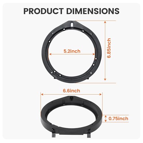 NuIth Car 6.5 Inch Speaker Adapter Bracket W/Wiring Harness Kit Select for 2006-2013 Honda Civic/Accord/CR-V/Acura 2007-2013 Aftermarket Front Rear Door Speaker Ring - Image 4