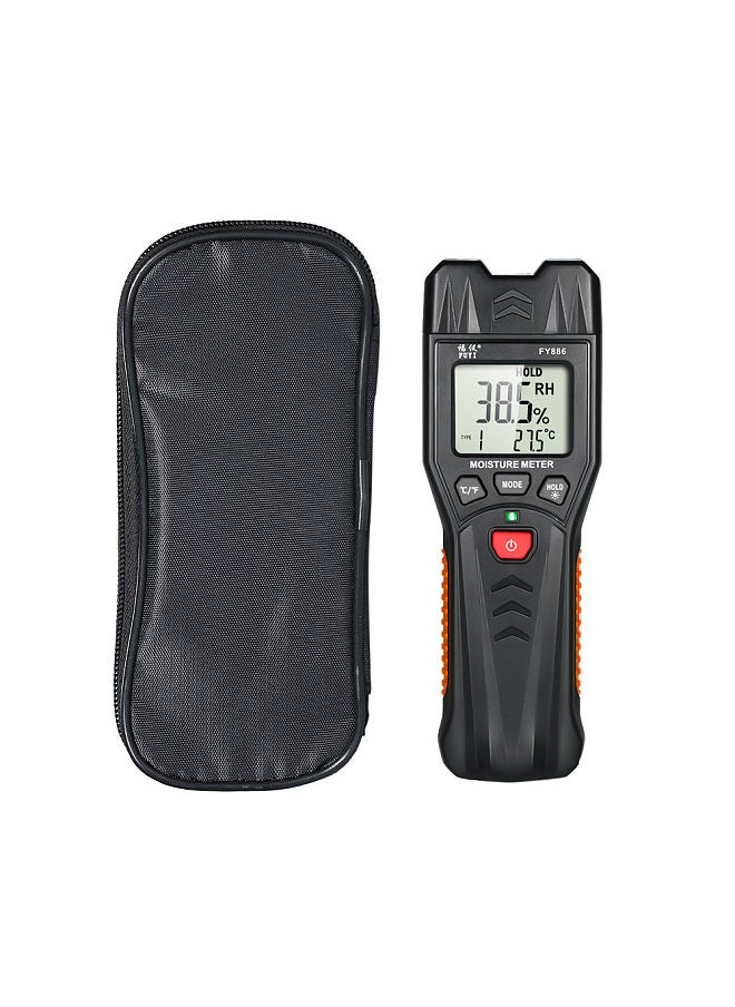 FUYI Digital Damp Meter Detector Wood Moisture Meter Wood Moisture Tester with 7 Modes LCD Backlight Data Hold Function