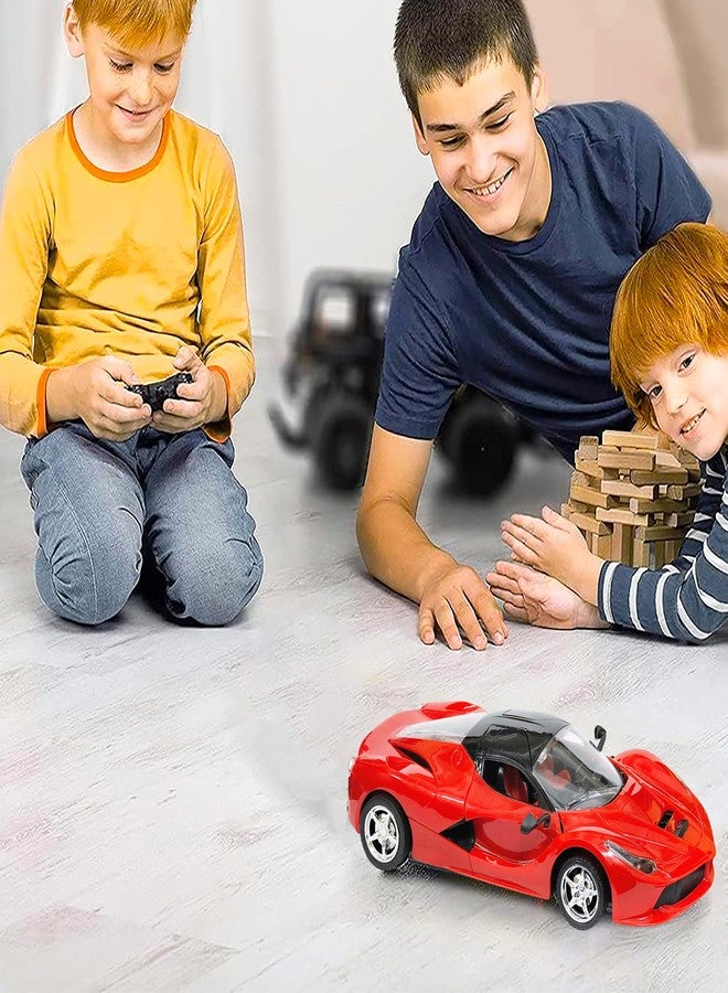VGRASSP 1:16 Scale Remote Control Supercar Toy for Kids - Electronic Door Opening RC Sports Vehicle with Rechargeable Batteries and USB Charging Cable - Birthday Gift Toy for Kids - Red - Image 2