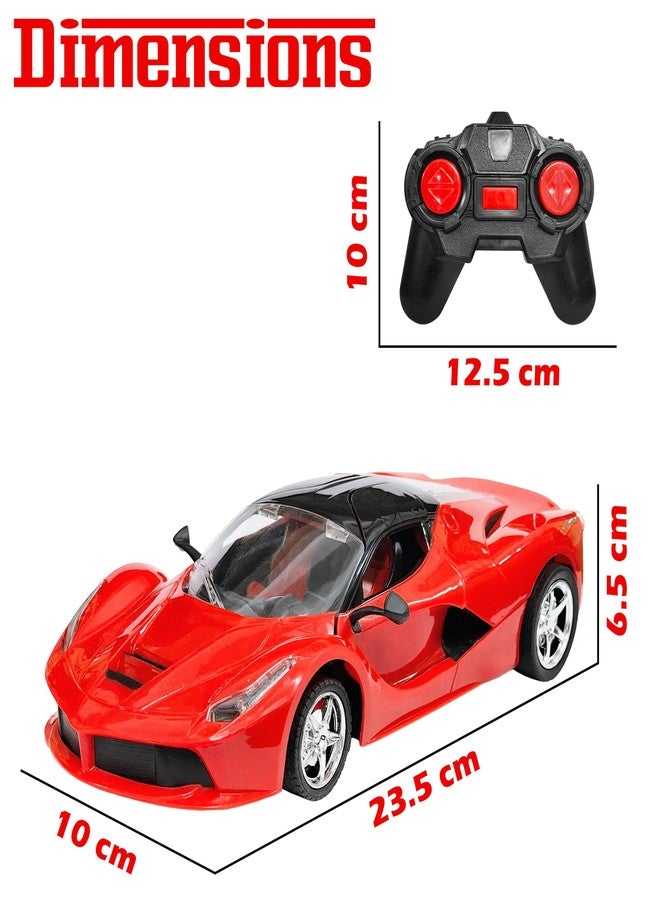 VGRASSP 1:16 Scale Remote Control Supercar Toy for Kids - Electronic Door Opening RC Sports Vehicle with Rechargeable Batteries and USB Charging Cable - Birthday Gift Toy for Kids - Red - Image 3