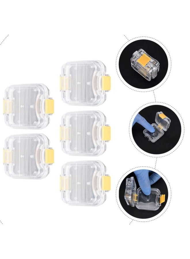 klarako 5Pcs Membrane Tooth Boxes Transparent Membrane Film Tooth Box with Latch Denture Storage Boxes - Image 3