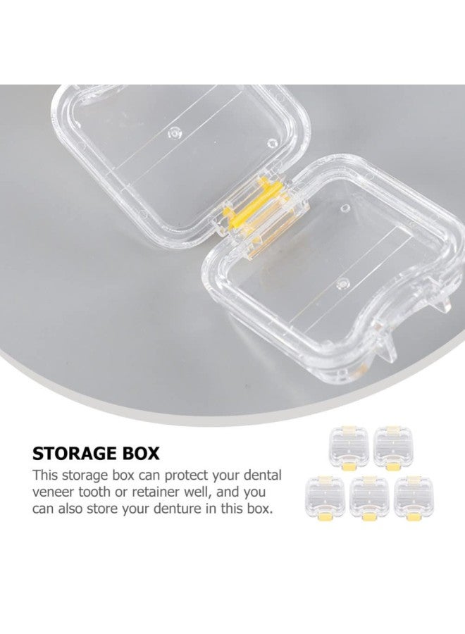 klarako 5Pcs Membrane Tooth Boxes Transparent Membrane Film Tooth Box with Latch Denture Storage Boxes - Image 4