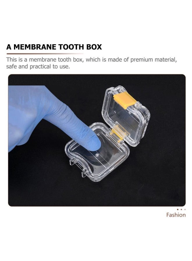 klarako 5Pcs Membrane Tooth Boxes Transparent Membrane Film Tooth Box with Latch Denture Storage Boxes - Image 2