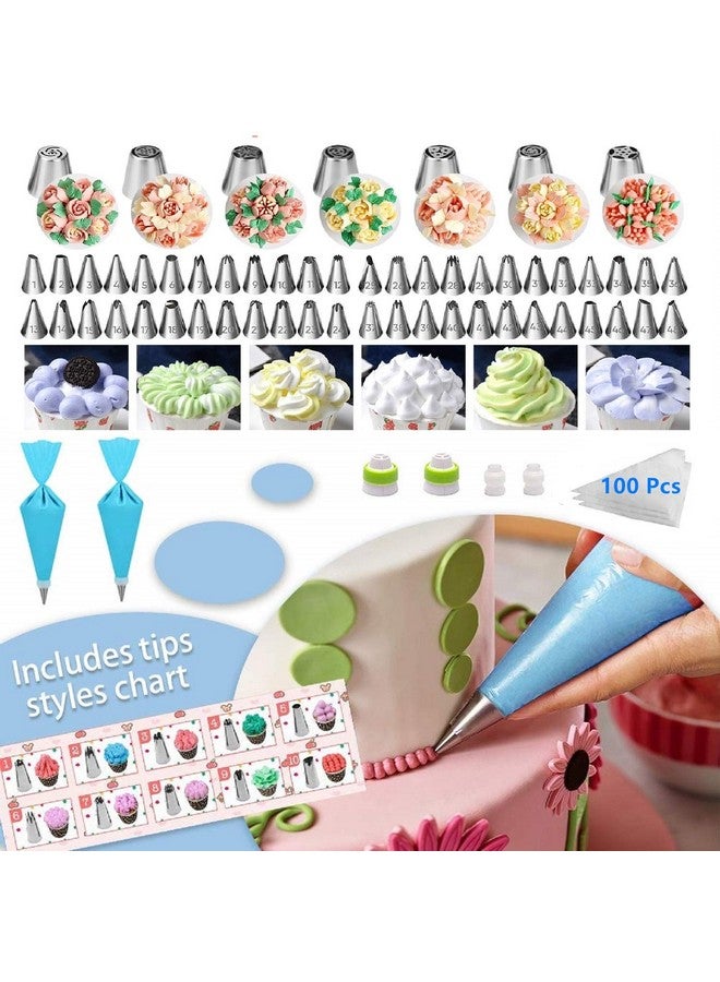 Taiker Cake Decorating Supplies,493 PCS Cake Decorating Kit 3 Packs Springform Cake Pans, Cake Rotating Turntable,48 Piping Icing Tips,7 Russian Nozzles, Baking Supplies,Cupcake Decorating Kit, Multicolor  - Image 3