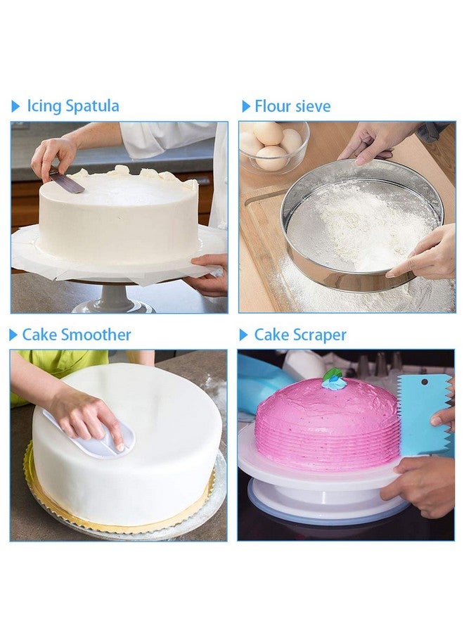 Taiker Cake Decorating Supplies,493 PCS Cake Decorating Kit 3 Packs Springform Cake Pans, Cake Rotating Turntable,48 Piping Icing Tips,7 Russian Nozzles, Baking Supplies,Cupcake Decorating Kit, Multicolor  - Image 5