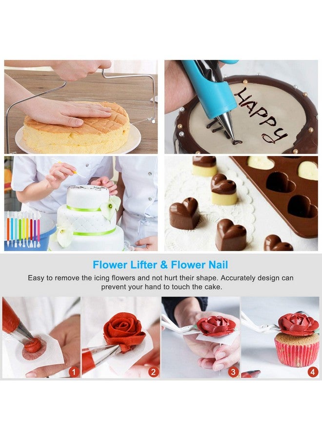 Taiker Cake Decorating Supplies,493 PCS Cake Decorating Kit 3 Packs Springform Cake Pans, Cake Rotating Turntable,48 Piping Icing Tips,7 Russian Nozzles, Baking Supplies,Cupcake Decorating Kit, Multicolor  - Image 4