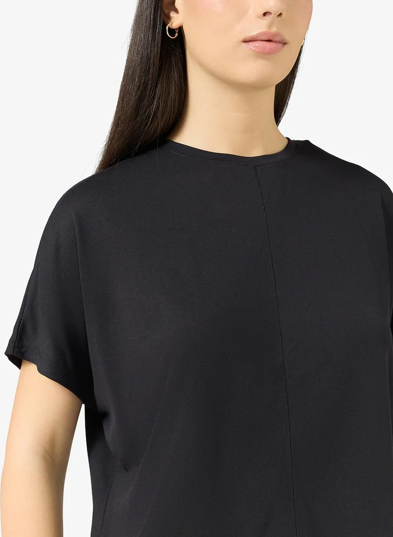 Sun and Sand Sports Black Women's Feather T-Shirt for Women | Best Price UAE