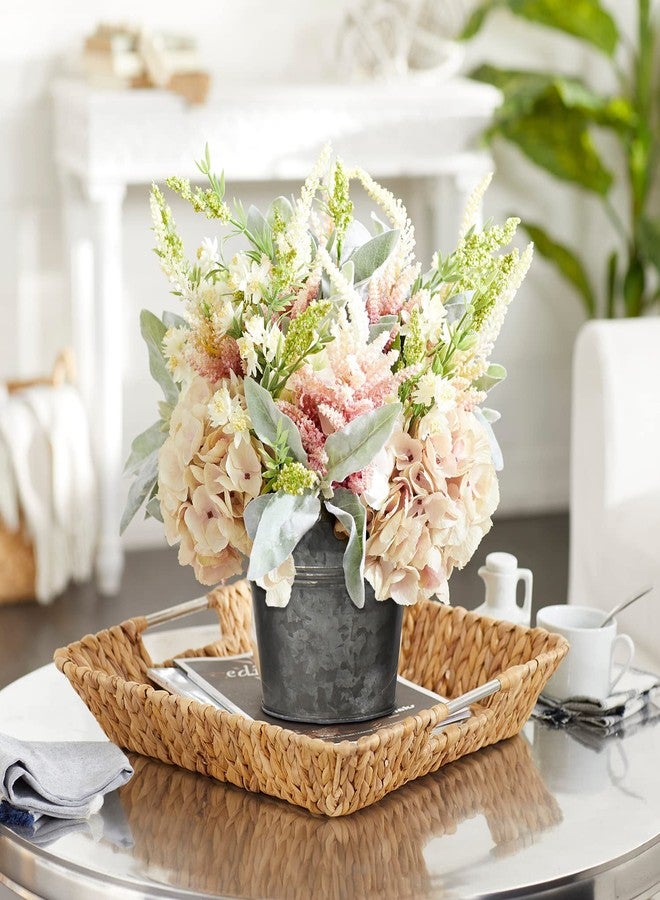 Briful 5 Size Galvanized Buckets Rustic Farmhouse Metal Bucket Galvanized Flower Bucket Home Indoor Outdoor Decorative Tin Planters (3.7In/3.9In/5.1In/5.9In/7.1In) - Image 3