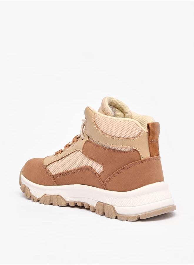 Lee Cooper Boy's Panelled Boots with Cord Lock Closure  - Image 2