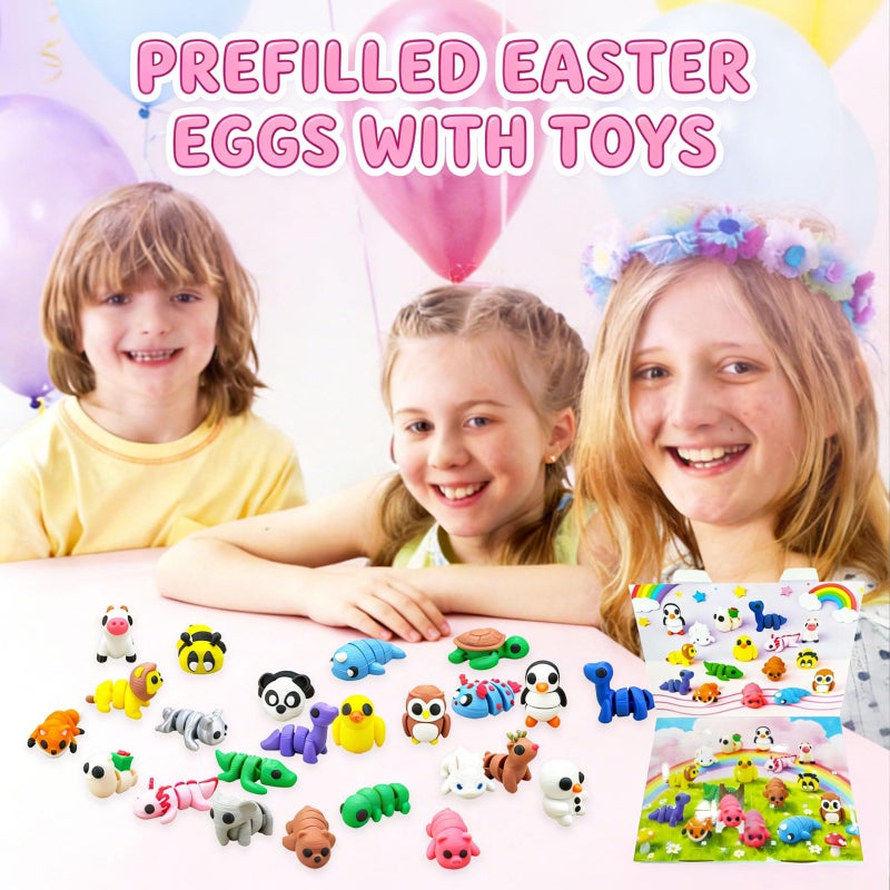 GIHNJSI 24 Pack Pre-filled Easter Eggs with Weird & Funny Meme Toys â€“ Made of Soft Silicone, Italian Design Inspired Collectibles, Easter Basket Stuffers & Egg Hunt Prizes for All Ages (Non-Candy) - Image 5