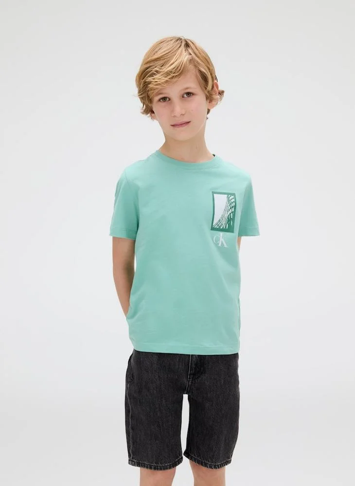 Calvin Klein Jeans Kids Logo Crew Neck T-Shirt