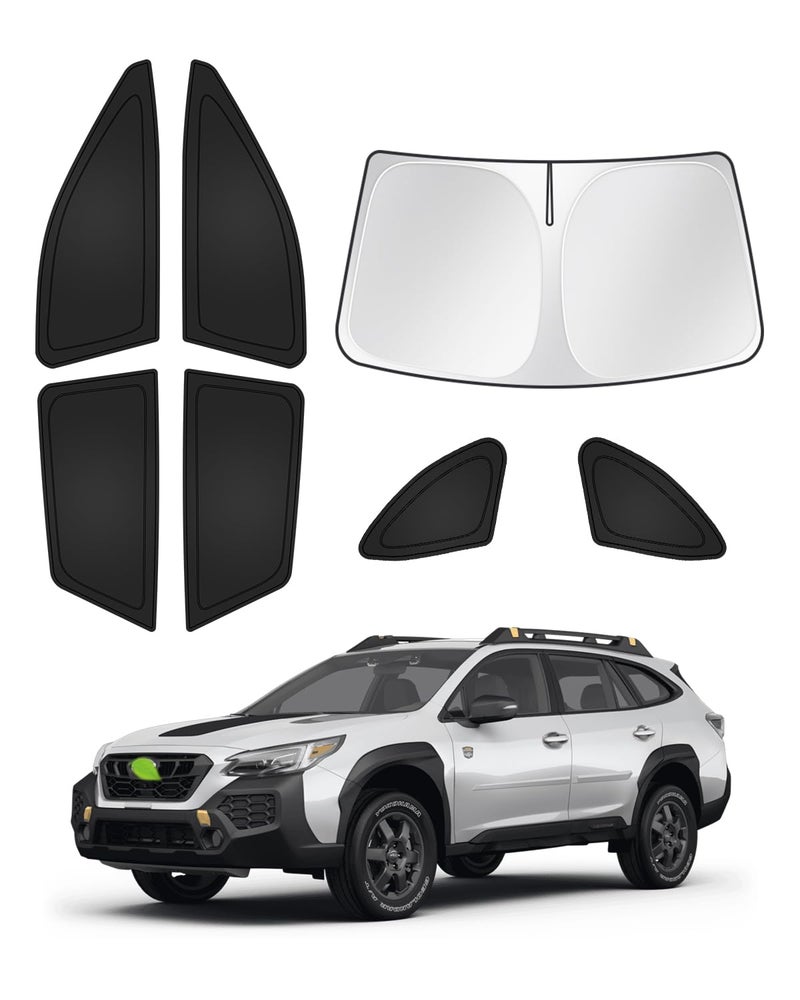 Canvcle Sunshades for 2020-2025 Subaru Outback Accessories Windshield Sun Shade Side Rear Window Shade Cover Sun Visor Shield Privacy Protection Keep Vehicle Cool Black 7PCS - Image 1