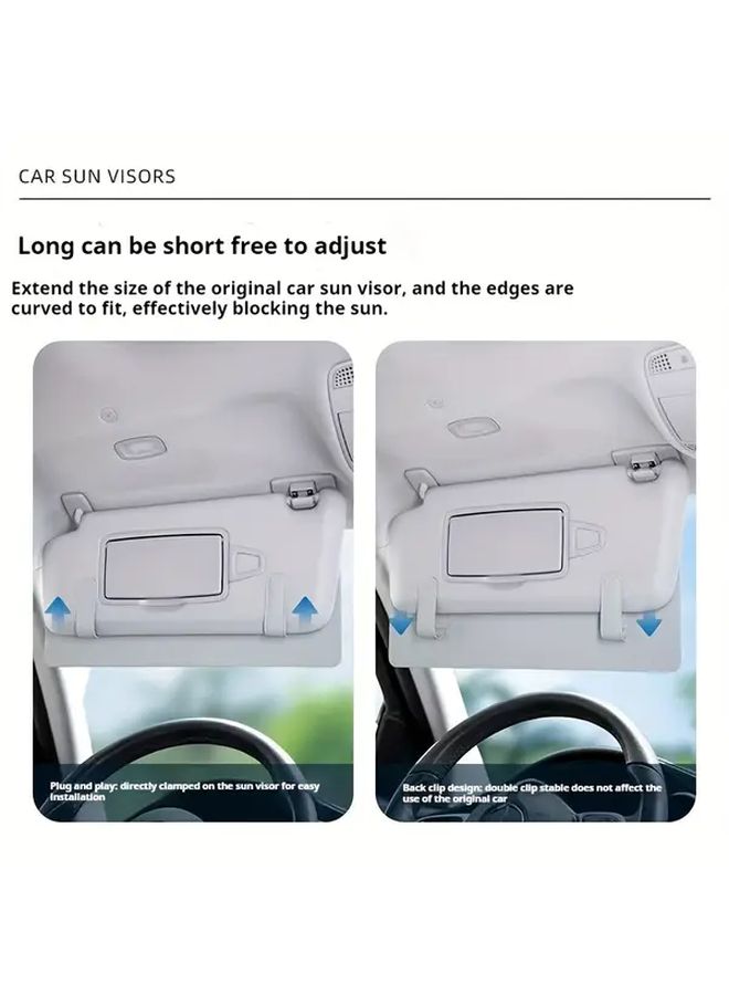 Universal Car Sunshade Visor Extension Gray Faux Fur Sun Blocker with Buckle Closure - Image 3
