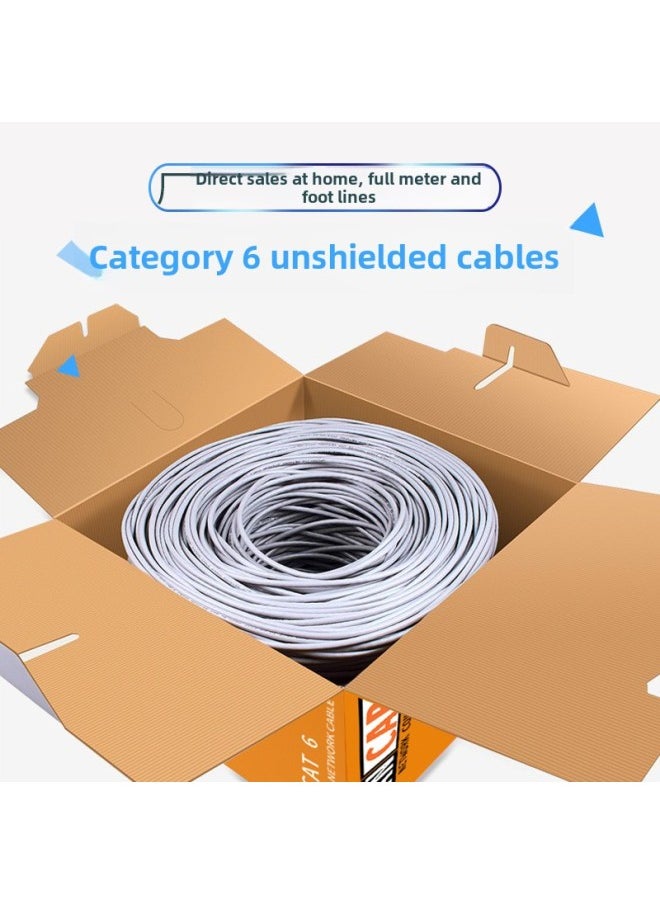 Generic Six Types Of Gigabit Oxygen-free Copper Over-test Network Cable 6 Types Of Unshielded 8-core 056 Twisted Pair Monitoring Engineering Pure Copper Network Cable-Color:Six Types Of Copper Clad Aluminum 05 Wire Core-Line Length:300 M  - Image 3