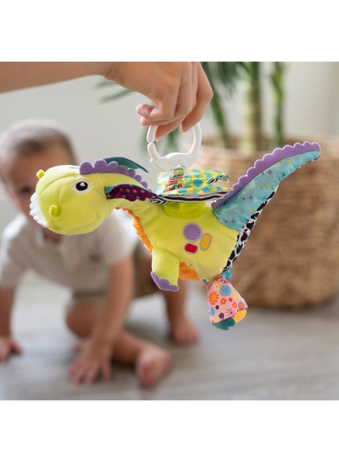 Lamaze Flip Flap Dragon – Clip & Go Plush Toy with Flapping Wings, Crinkles, Rattle & Teether – Baby Sensory Toy 0+ Months - Image 3