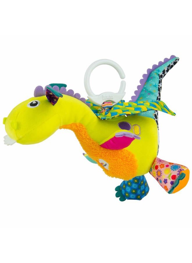 Lamaze Flip Flap Dragon – Clip & Go Plush Toy with Flapping Wings, Crinkles, Rattle & Teether – Baby Sensory Toy 0+ Months - Image 1