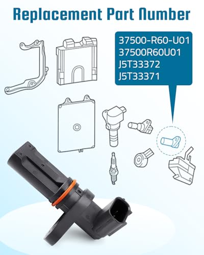 YUANTUO 37500-R60-U01 Crankshaft Crank Position Sensor Assembly Fit for Honda Accord 2013-2017, Fit for Civic 2012-2015 CR-V 2015-2016 HR-V 2016-2017 Acura ILX 2013-2017 TLX 2015-2017 - Image 3