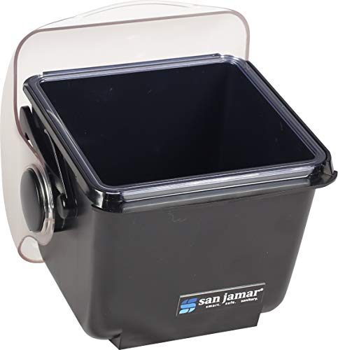 San Jamar Mini Dome Condiment Holder with Dome Lid for Kitchen, Bar, and Restaurants, Plastic, 2 Quarts, Black - Image 4
