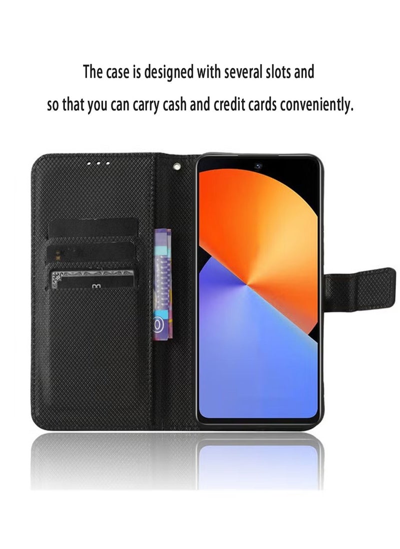 X-level Infinix Note 30i 4G/X6716 Phone Case Cover with Full Body Camera Len Protector PU Leather Wallet Card Holder Shockproof Protective Back Cover with Release Hand Phone Holder Daily Video Kickstand  - Image 4