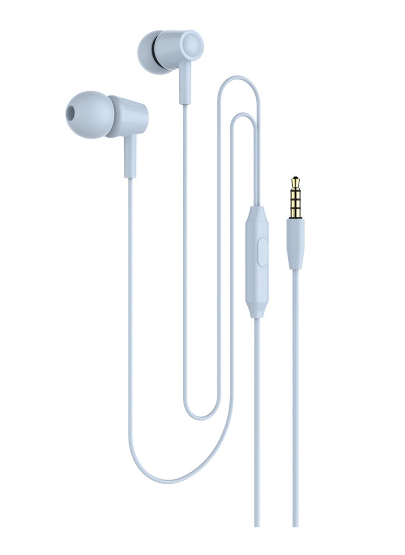 Generic - New in-ear wired earphones karaoke music earphones (blue) - Image 1