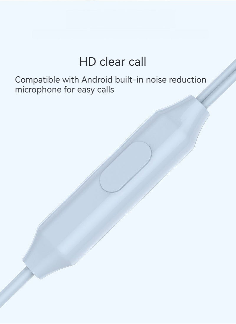 Generic - New in-ear wired earphones karaoke music earphones (blue) - Image 1