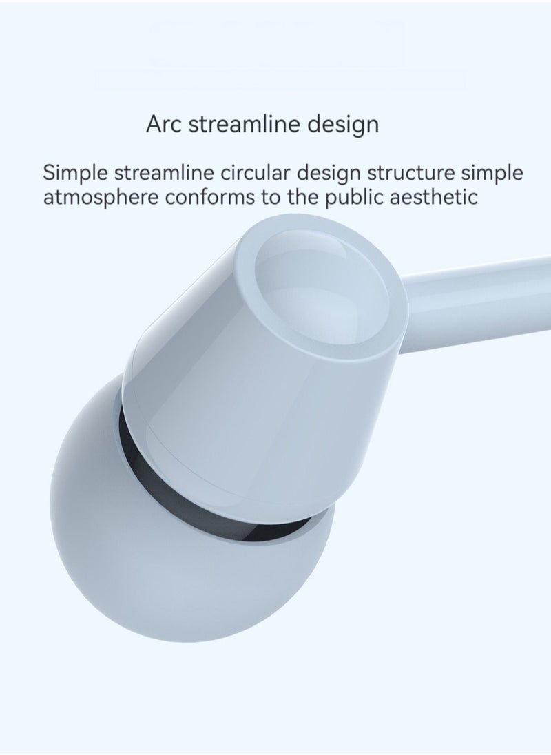 Generic - New in-ear wired earphones karaoke music earphones (blue) - Image 1