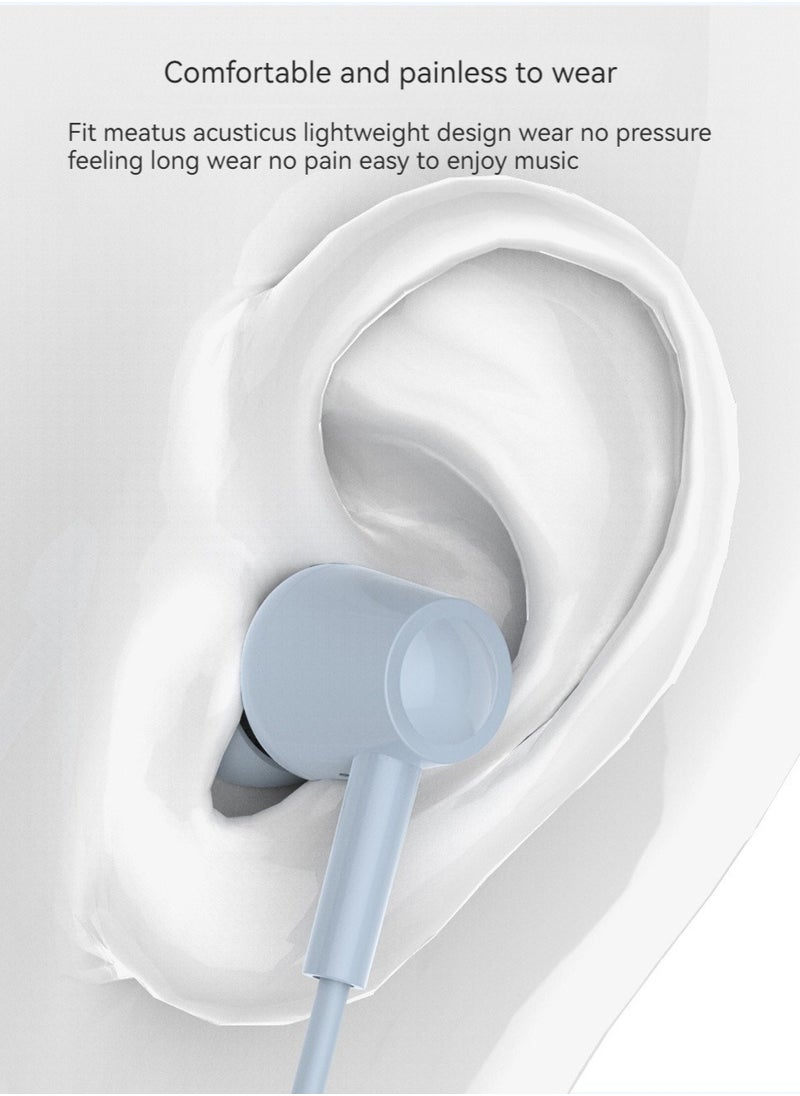 Generic - New in-ear wired earphones karaoke music earphones (blue) - Image 1
