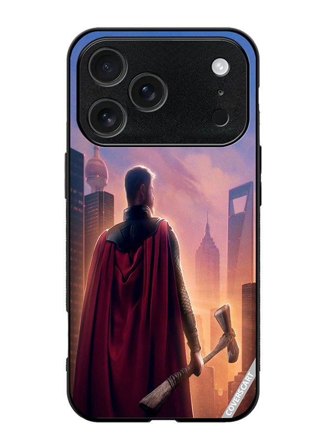 غطاء حماية لجهاز آبل آيفون 17 برو ماكس بتصميم ثور والشمس متعدد الألوان