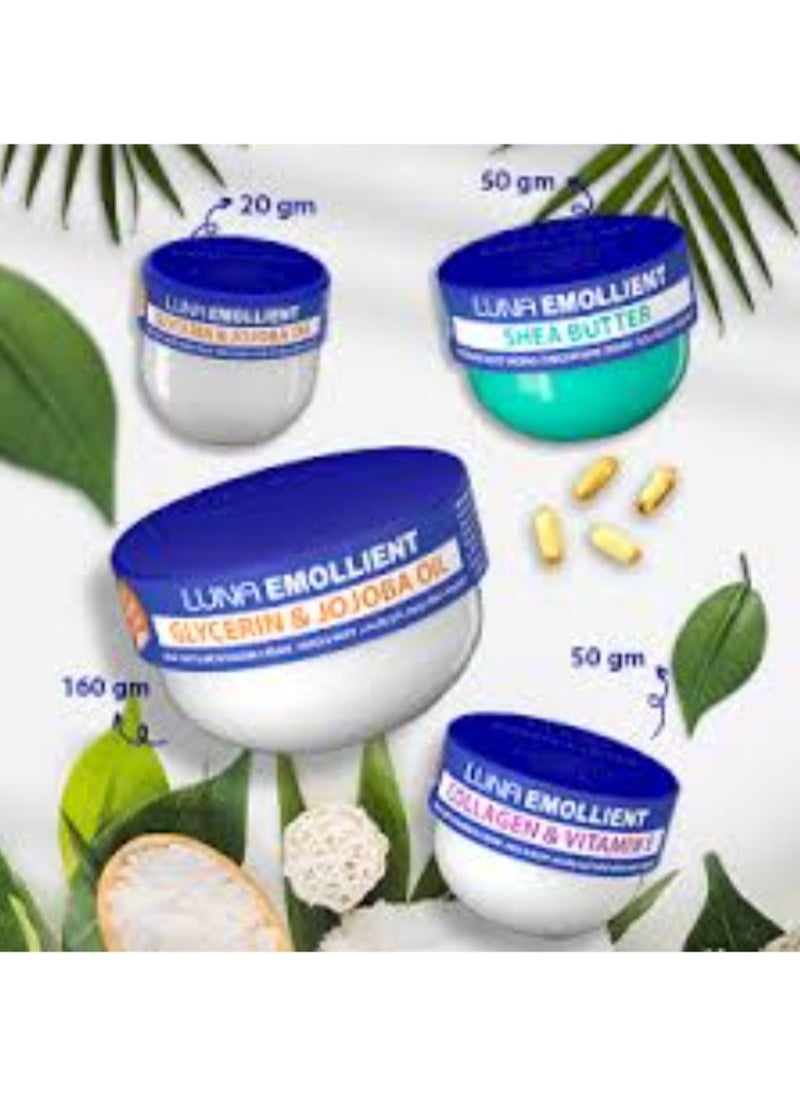 Luna Emollient Soft Cream - Vitamin E & Collagen - Moisturizing Cream - (160 g)  - Image 3