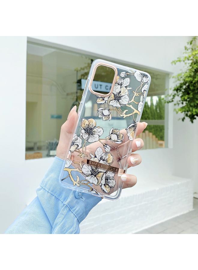 S-TOP Case For Samsung Galaxy A32 5G Translucent Plating Flower Phone Case - Image 1
