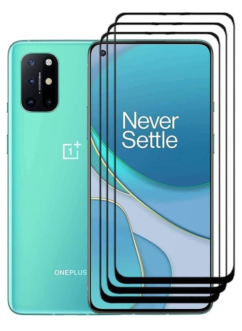 AINA 3 Pieces Tempered Glass Screen Protector 5D Designed For OnePlus 8T Full Glue Edge to Edge Full Screen Coverage And Bubble Free - Image 1