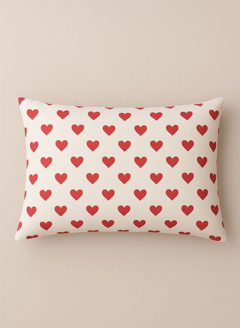 يارلن-عبوة مكونة من قطعتين كيسين مخدة صغير 50*70 تصميم قلب أحمر